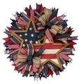 Rustic American Flag Star Wreath